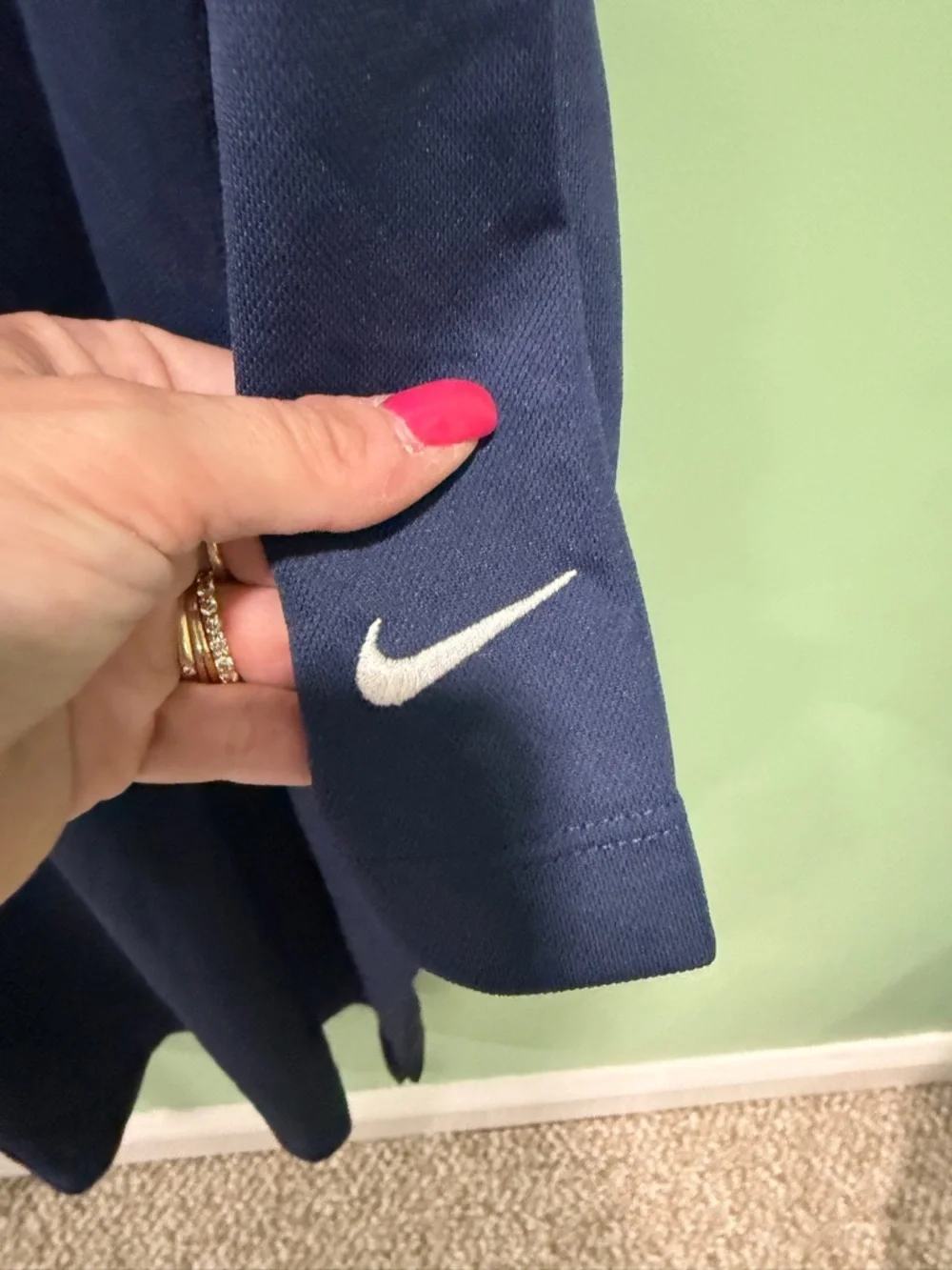 Nike Men’s Navy Polo with Patriots Logo